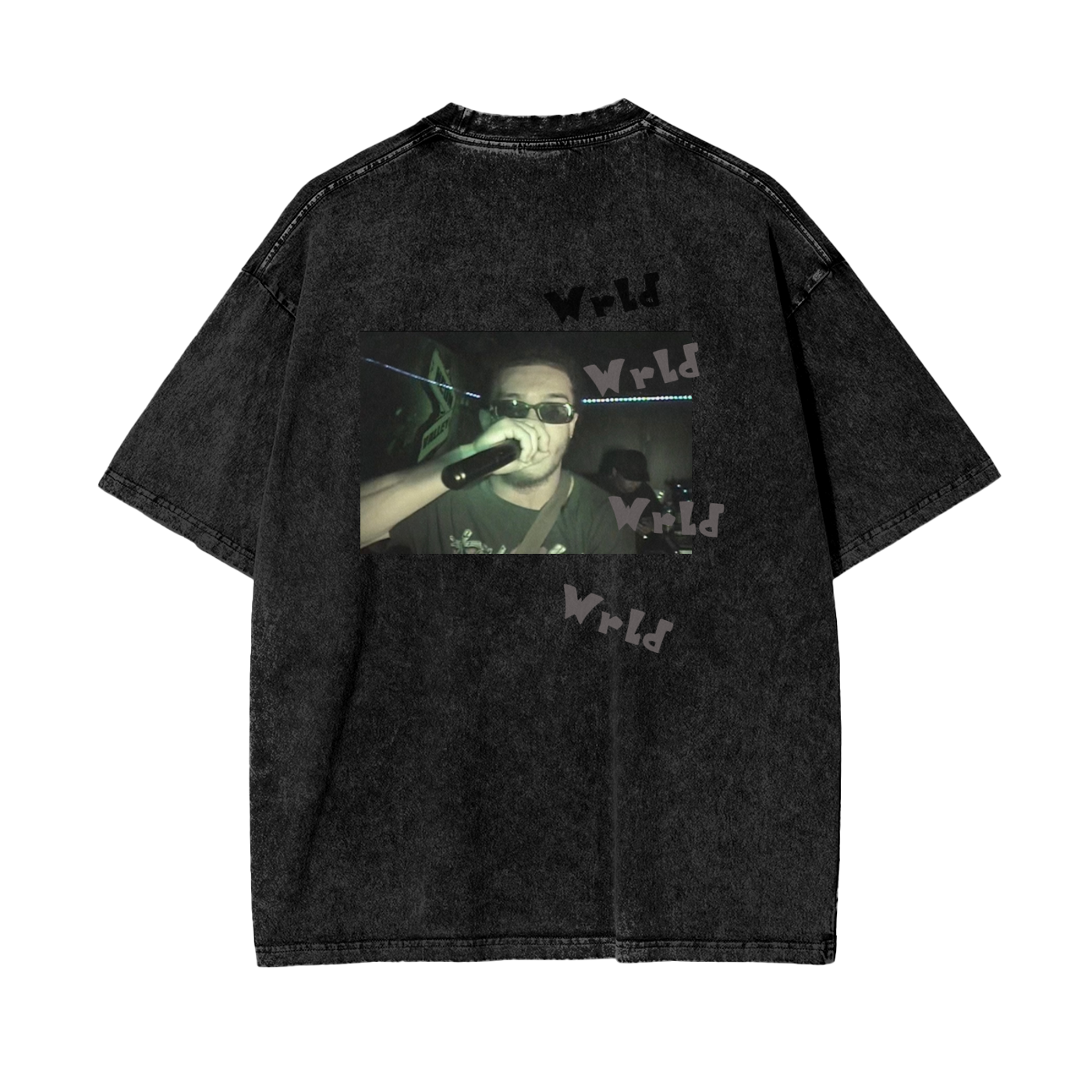 Oversize Snow Washed Grhino Wrld T-Shirt