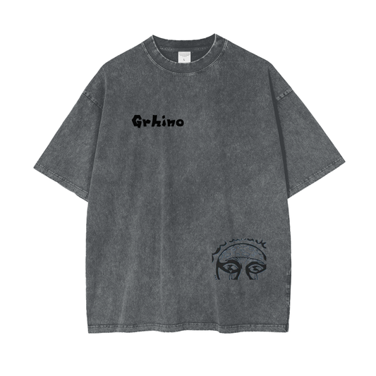 Oversize Snow Wash Grhino Wrld T-Shirt