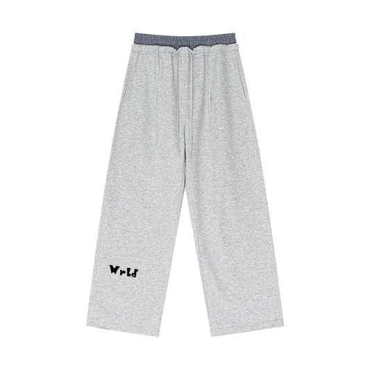 Plaid Contrast Waist Pants